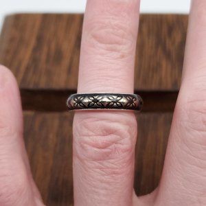 Size 5 925 Sterling Silver Enamel Floral Pandora ALE 50 Ring